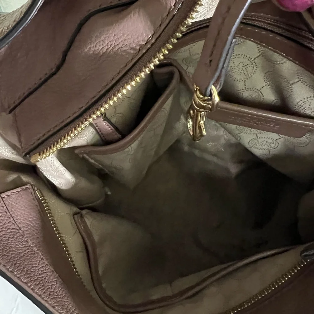 Michael Kors Brown Leather Shoulder Bag